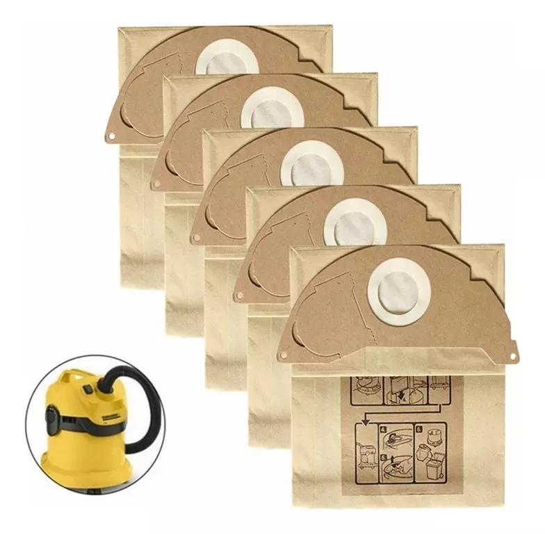 KUANGYE Bolsas Filtro Papel Aspiradora Karcher Wd2 Pack 5