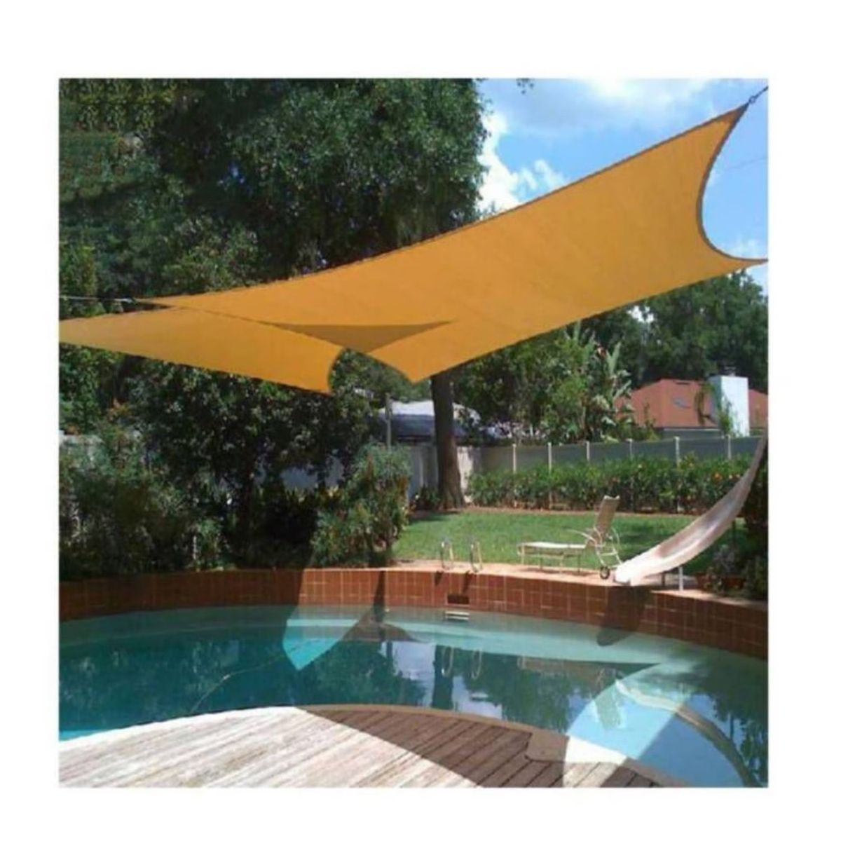 ANGELES DEL HOGAR - Toldo Vela Cuadrado Sombreado 4x4 mts