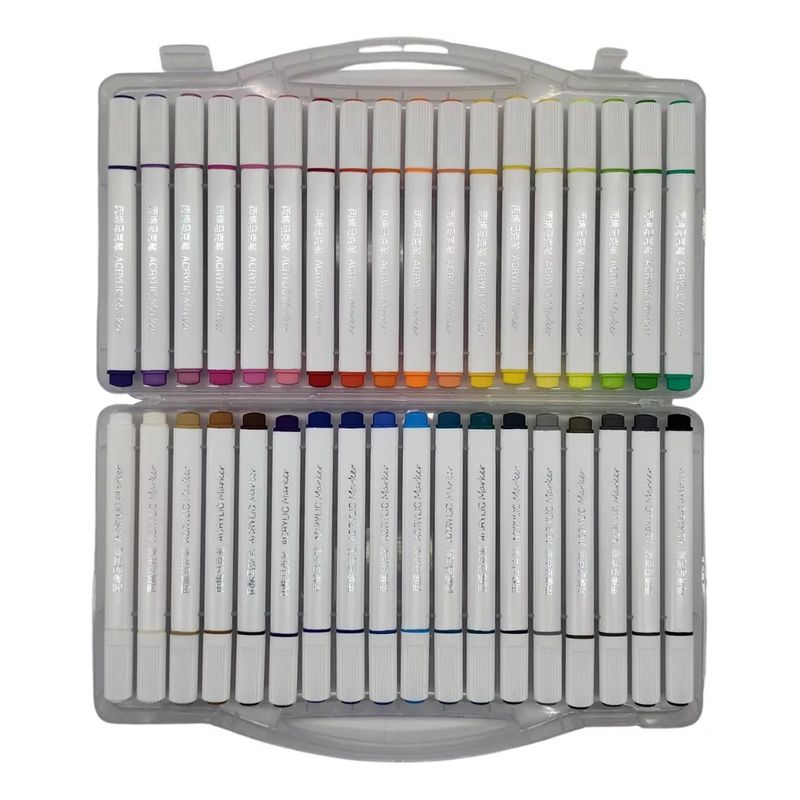 KUANGYE - Set Marcadores Acrilicos 36 Lapices Calidad Arte Dibujo