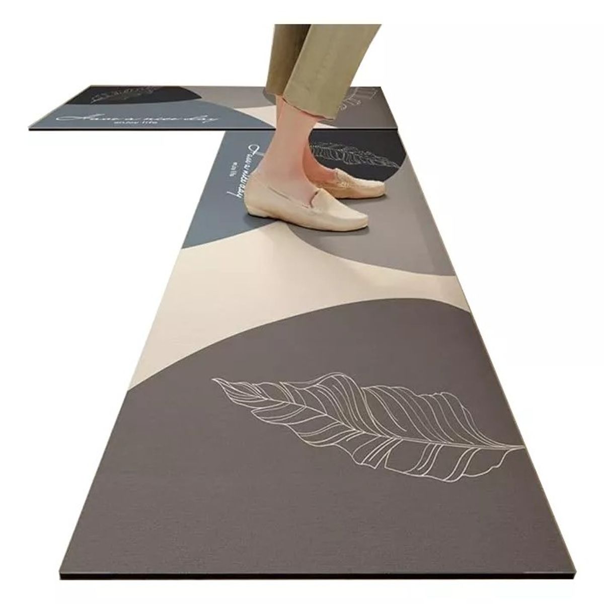 KUANGYE - Set 2 Alfombra 40x120 Y 40x60 Cm Cocina Piso Antideslizante