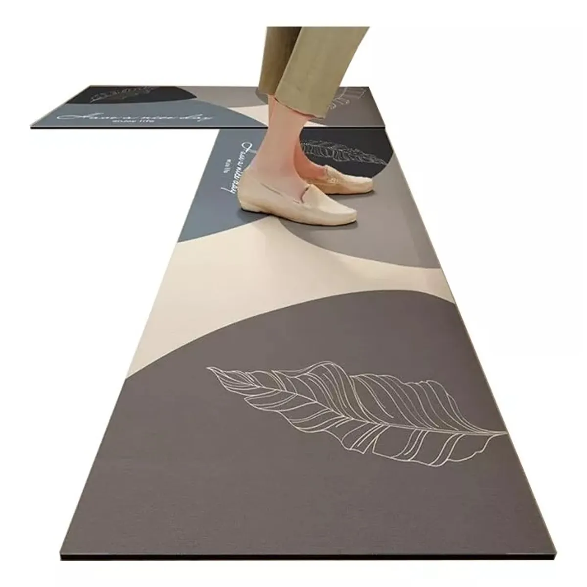 KUANGYE - Set 2 Alfombra 40x120 Y 40x60 Cm Cocina Piso Antideslizante