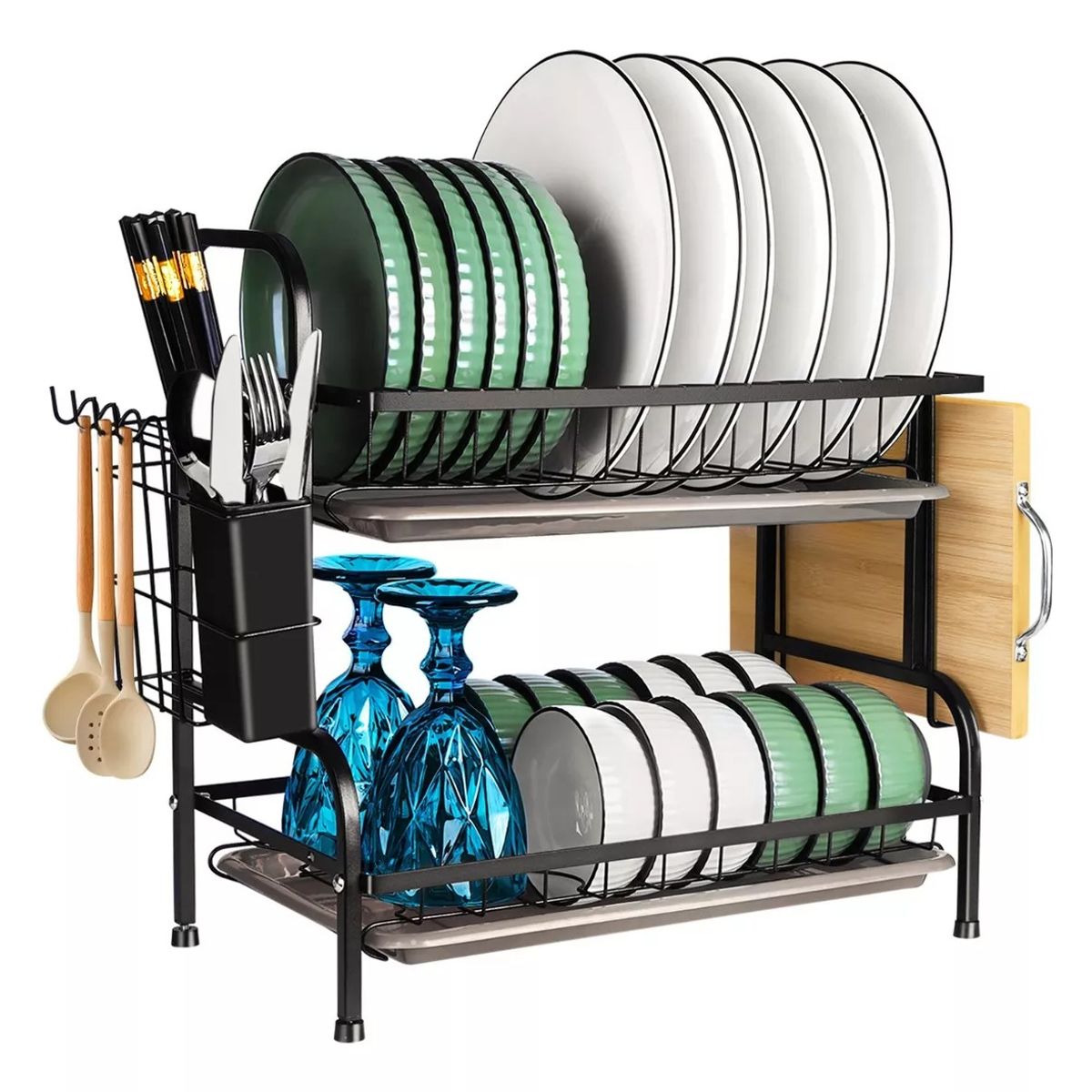 GENERICO - Secaplatos Escurridor Organizador De Platos Cocina Metal