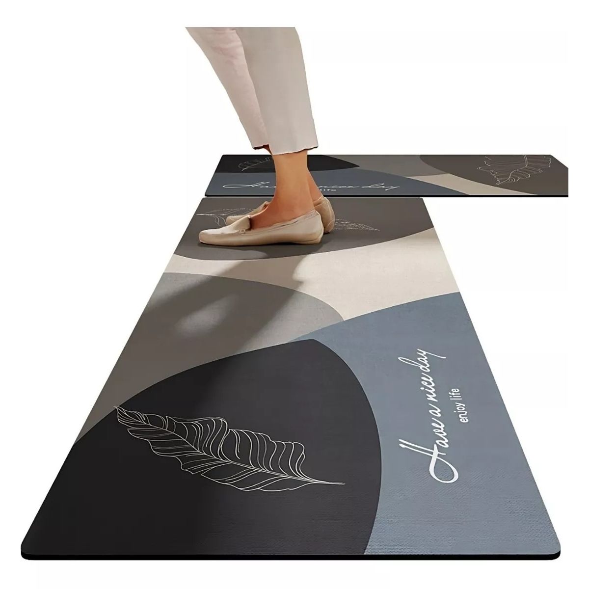 KUANGYE - Set 2 Alfombra 50x120 Y 50x80 Cm Cocina Piso Antideslizante