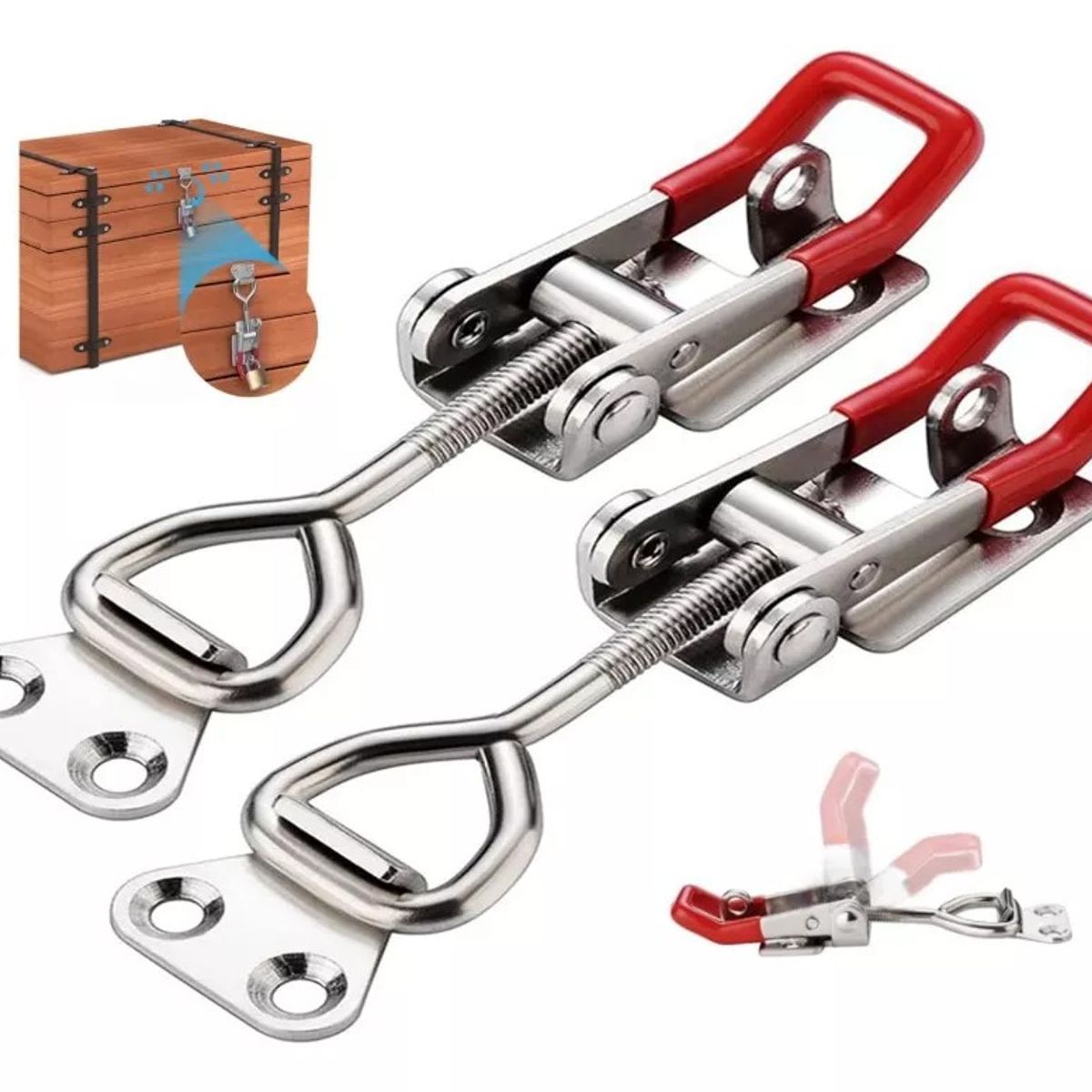 KUANGYE - X2 Gancho Cangrejo Abrazadera De Palanca Metal Grande 180mm