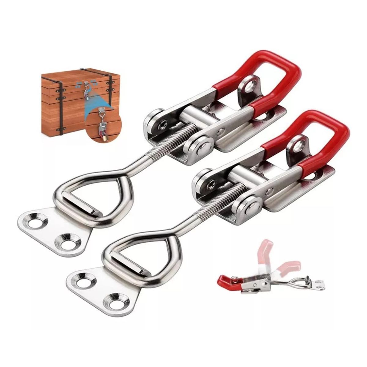 KUANGYE - X2 Gancho Cangrejo Abrazadera De Palanca Metal Grande 180mm