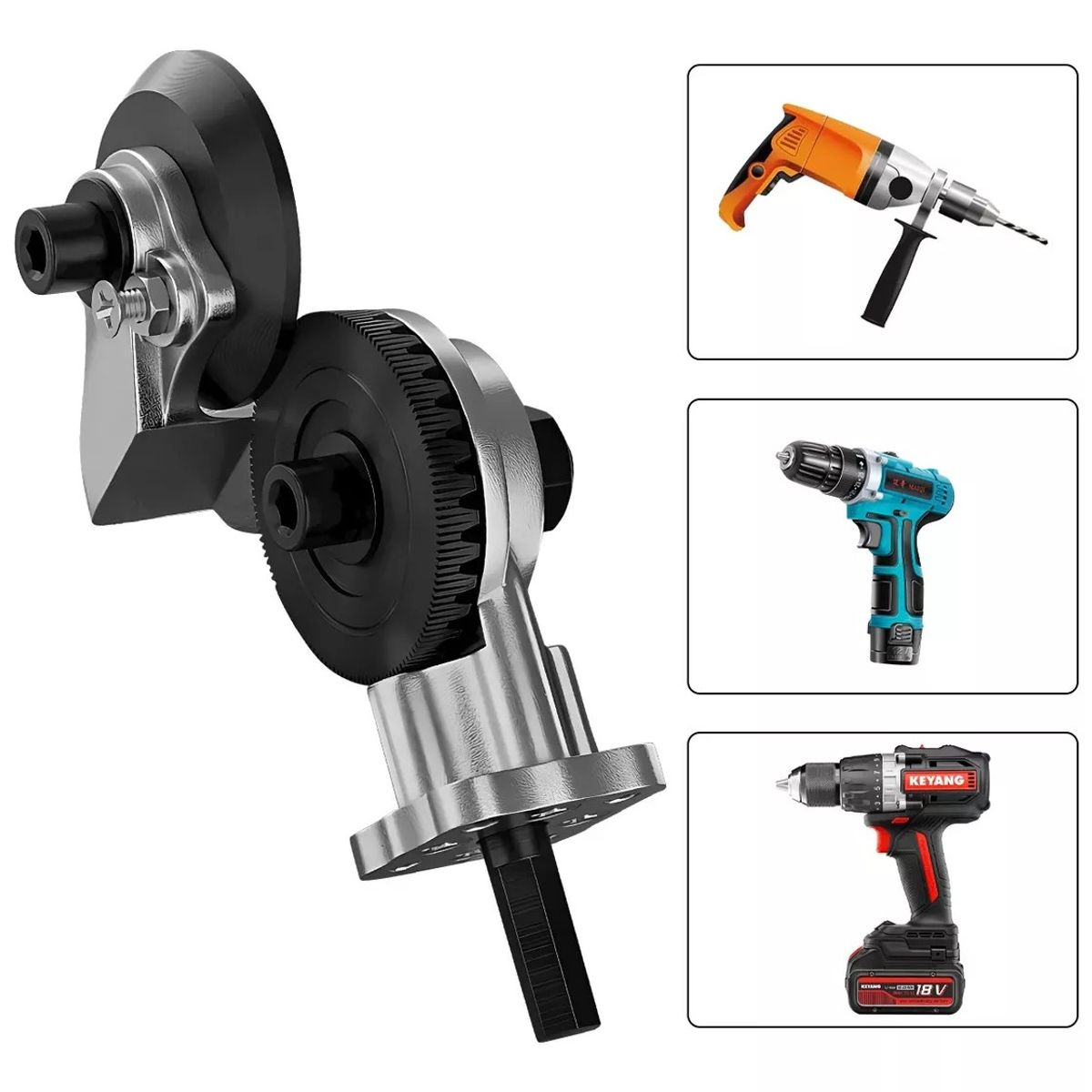 KUANGYE - Adaptador Taladro Eléctrico Placa De Metal Cortador Auxiliar