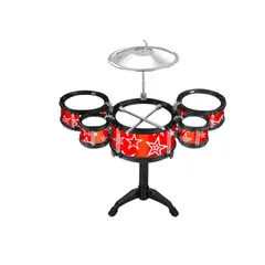 GENERICO - Mini Batería Musical Juguete Infantil 7 Pcs Jazz Niños Red