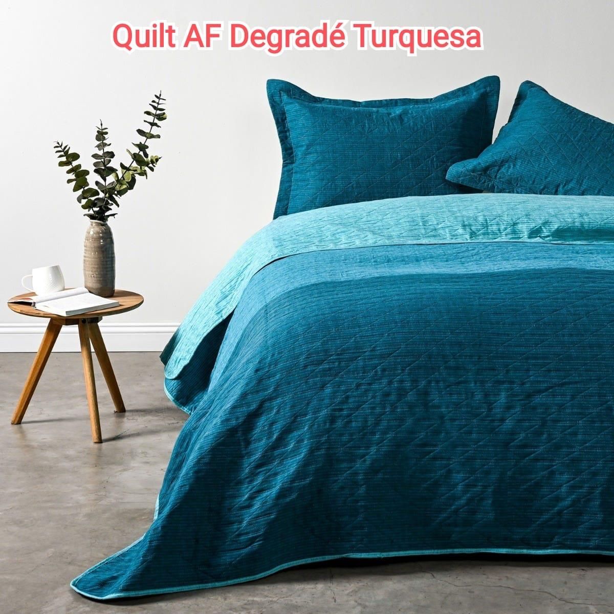 CANNON - Quilt de Verano AF Cannon King Degrade Turquesa