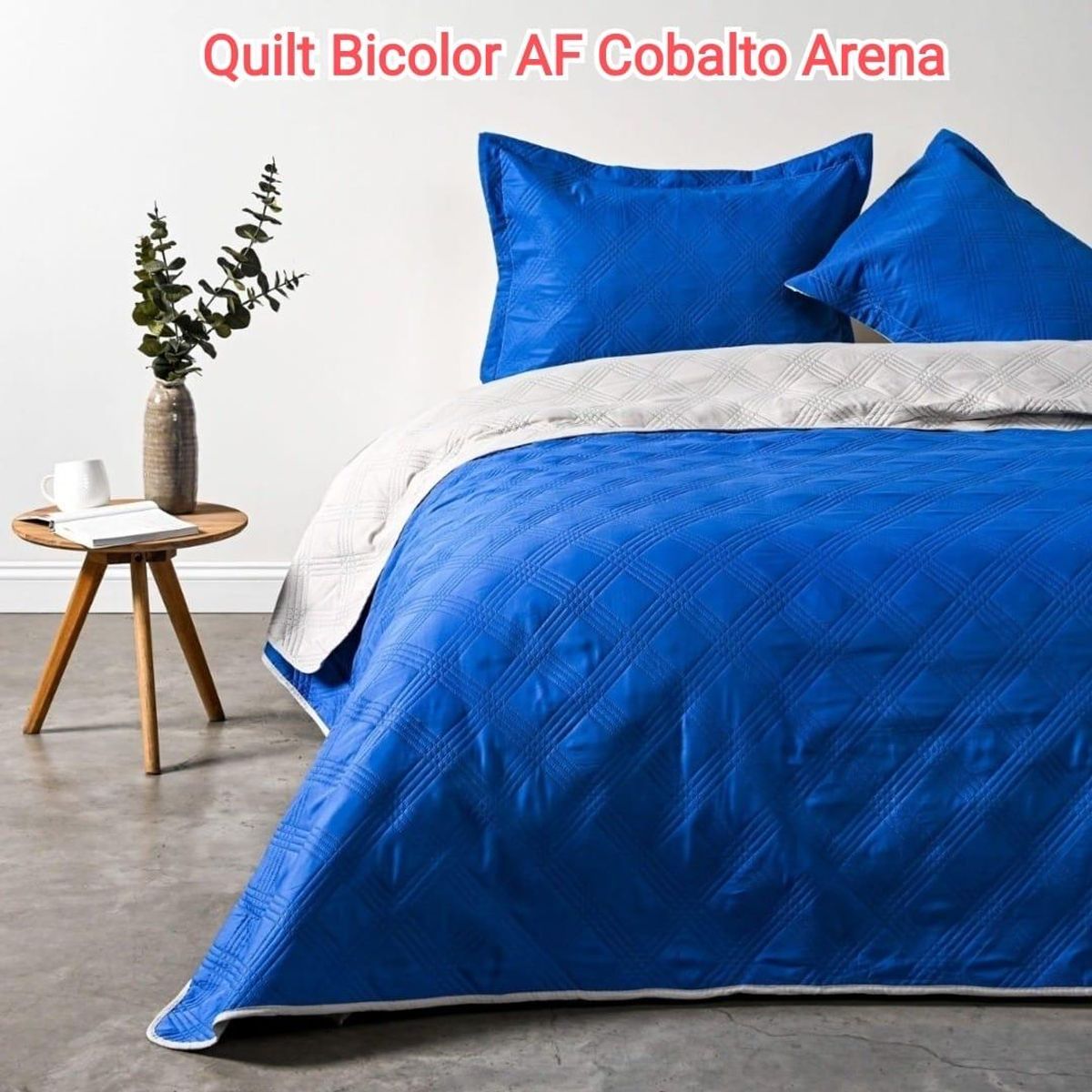 CANNON - Quilt de Verano AF Cannon King Bicolor Cobalto Arena