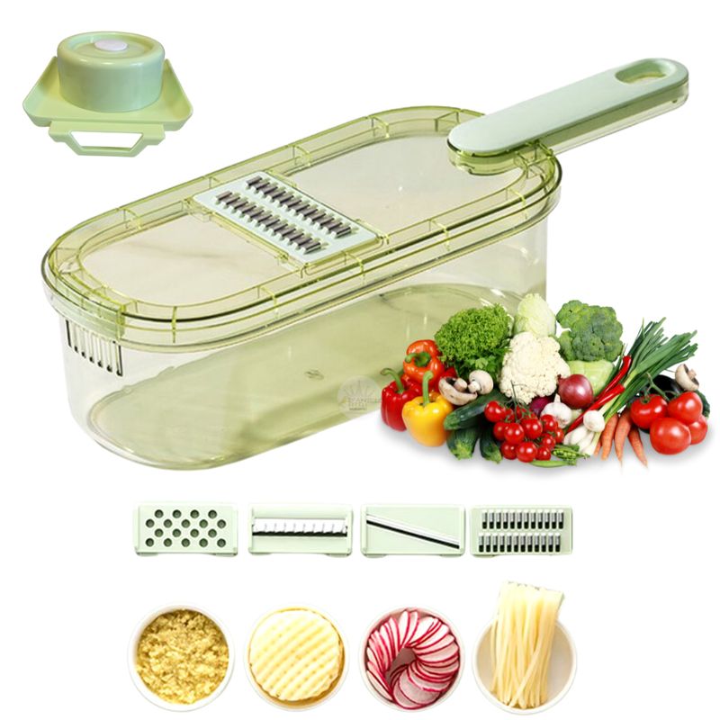 GENERICO - Picador Cortador Rebanador 4 En 1 Verduras Multifuncional