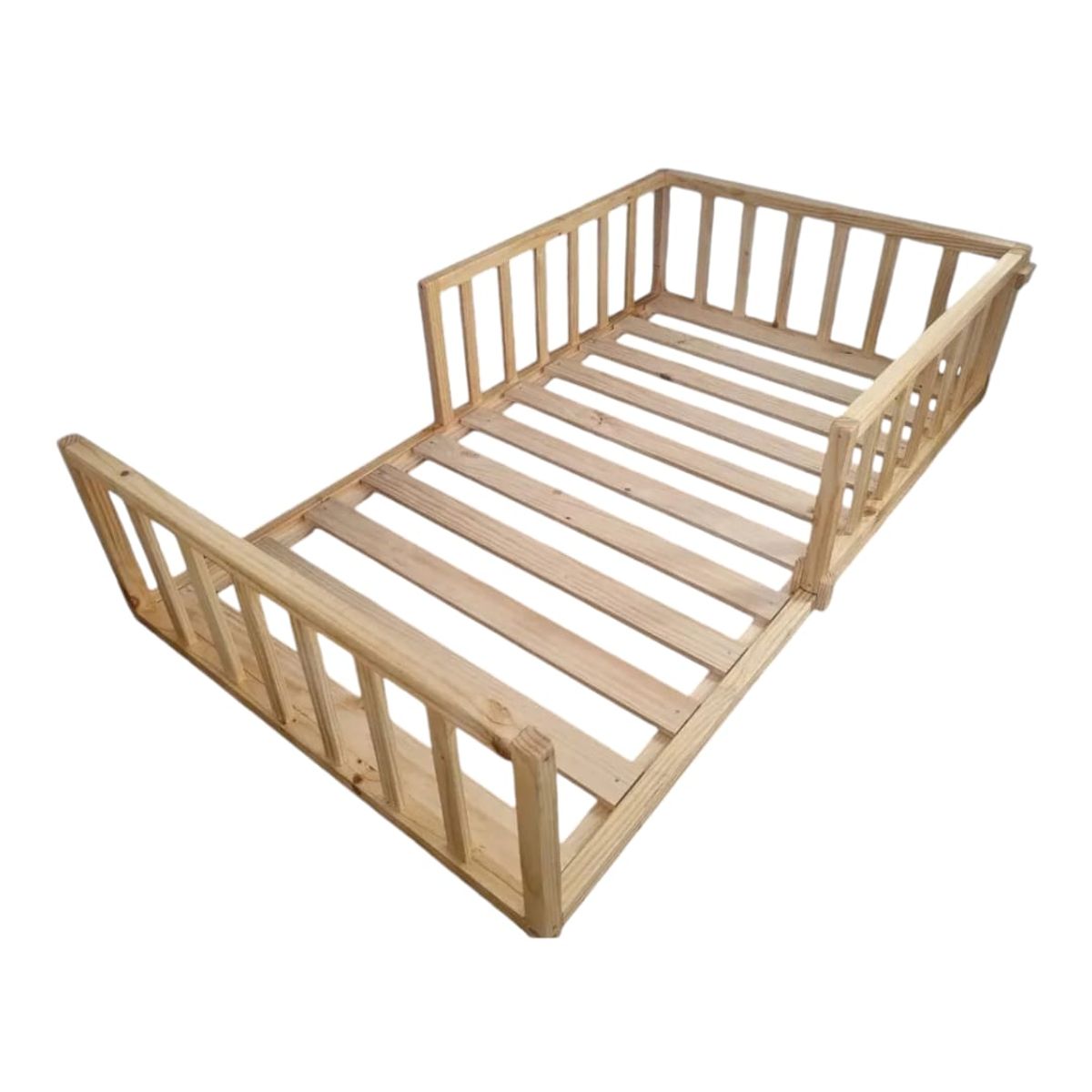 GENERICO - Cama estilo montessori media baranda Plaza Media