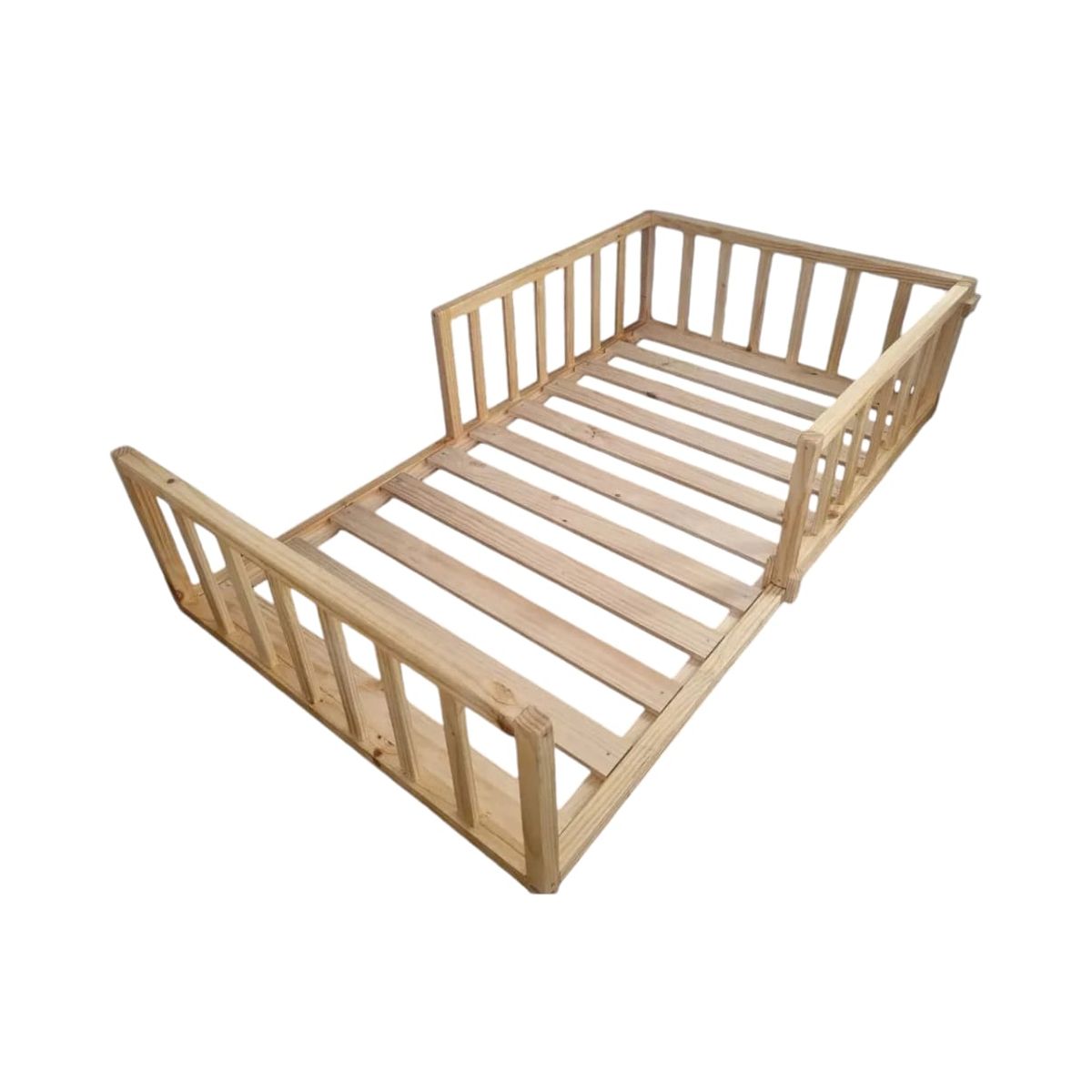 GENERICO - Cama estilo montessori media baranda Plaza Media