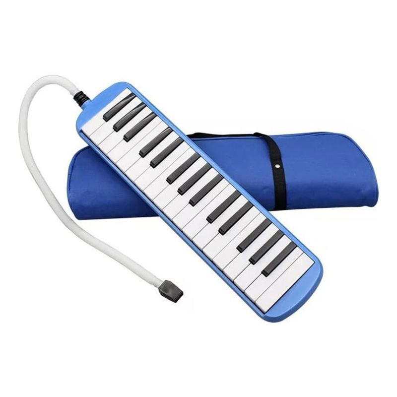 MERCADO CBF - Melódica Teclado 32 Notas + Boquilla Y Estuche Maletín Azul