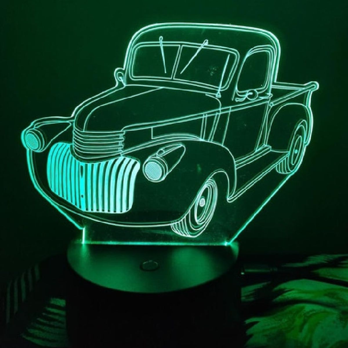 GENERICO - Lampara ilusión 3D Camioneta De 7 Colores