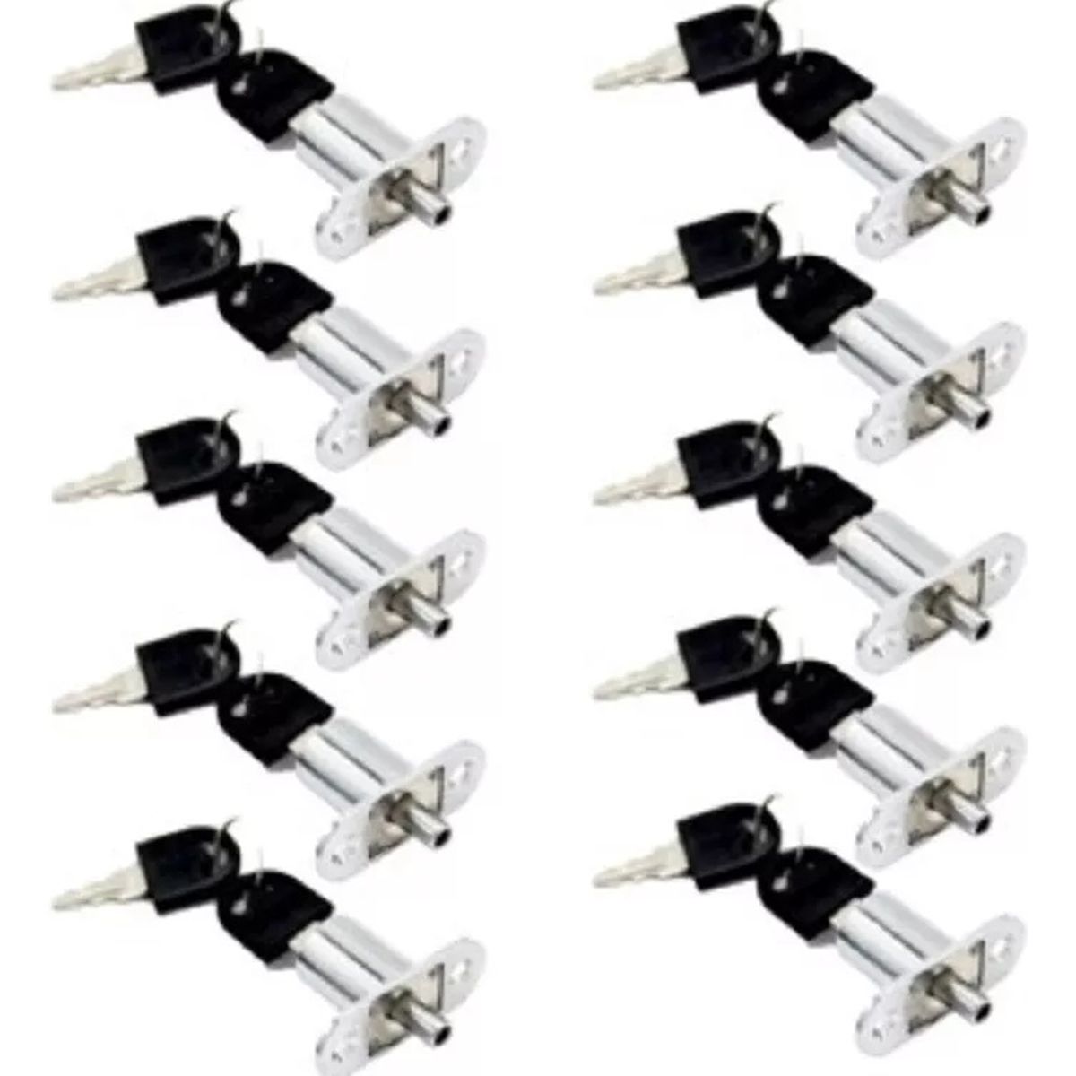 GENERICO - Cerradura O Chapa Cajón Tipo Boton Para Muebles 10 un