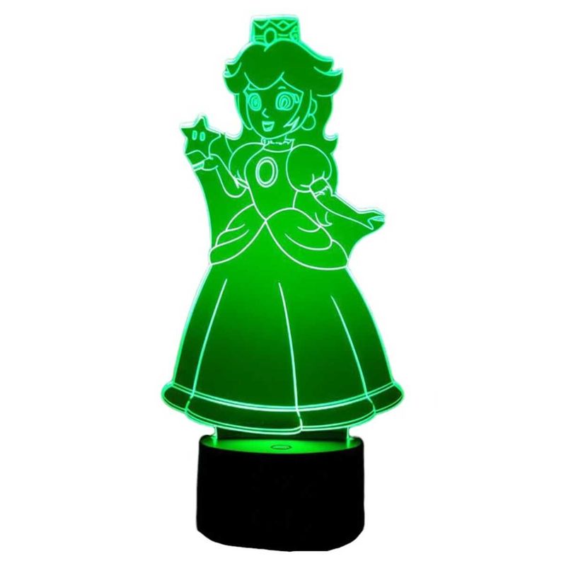 GENERICO - Lampara ilusión 3D Princesa peach De 7 Colores