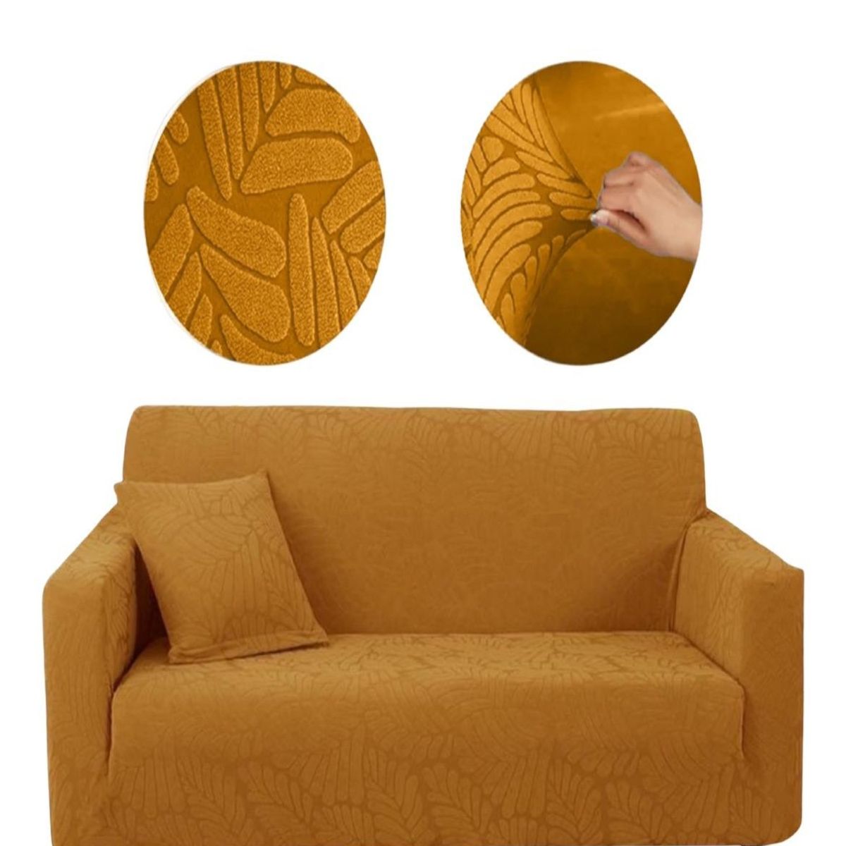 GENERICO - Funda Sofá 3 Cuerpos Texturizada Ajustable 6n13