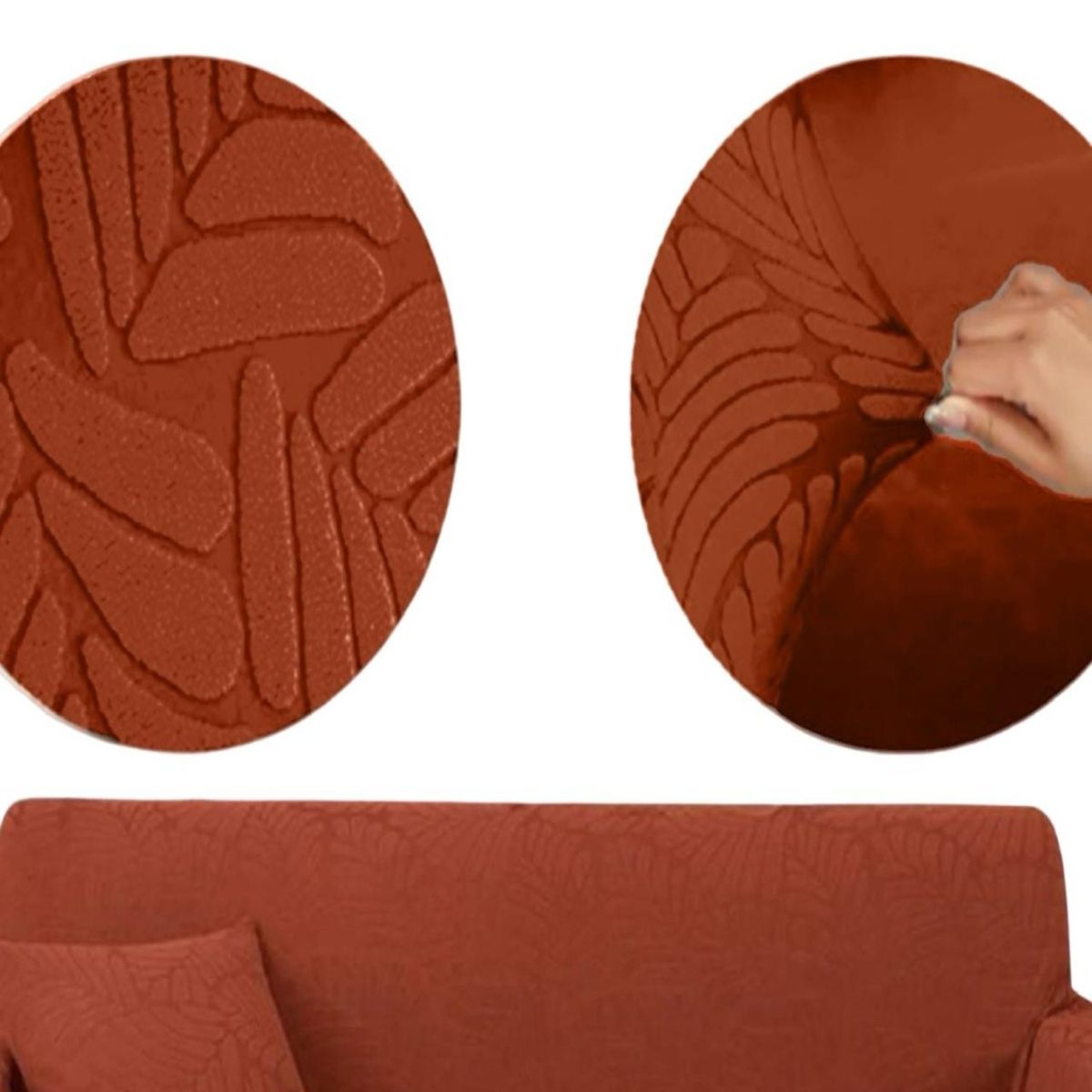 GENERICO - Funda Sofá 3 Cuerpos Texturizada Ajustable 6n1