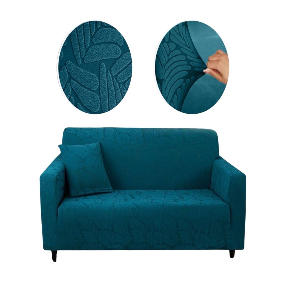 GENERICO - Juego Fundas Sofá Texturizadas 3+1+1 Antideslizantes 6n3