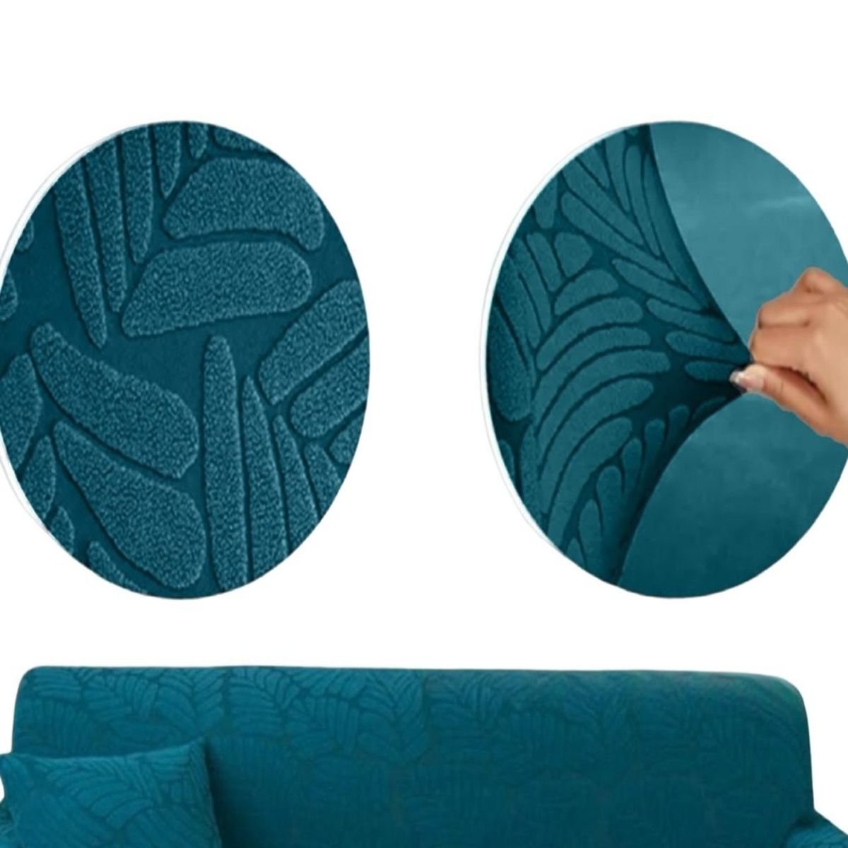 GENERICO - Juego Fundas Sofá Texturizadas 3+1+1 Antideslizantes 6n3