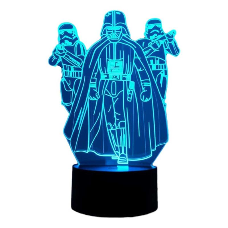 GENERICO - Lampara ilusión 3D Star Wars De 7 Colores