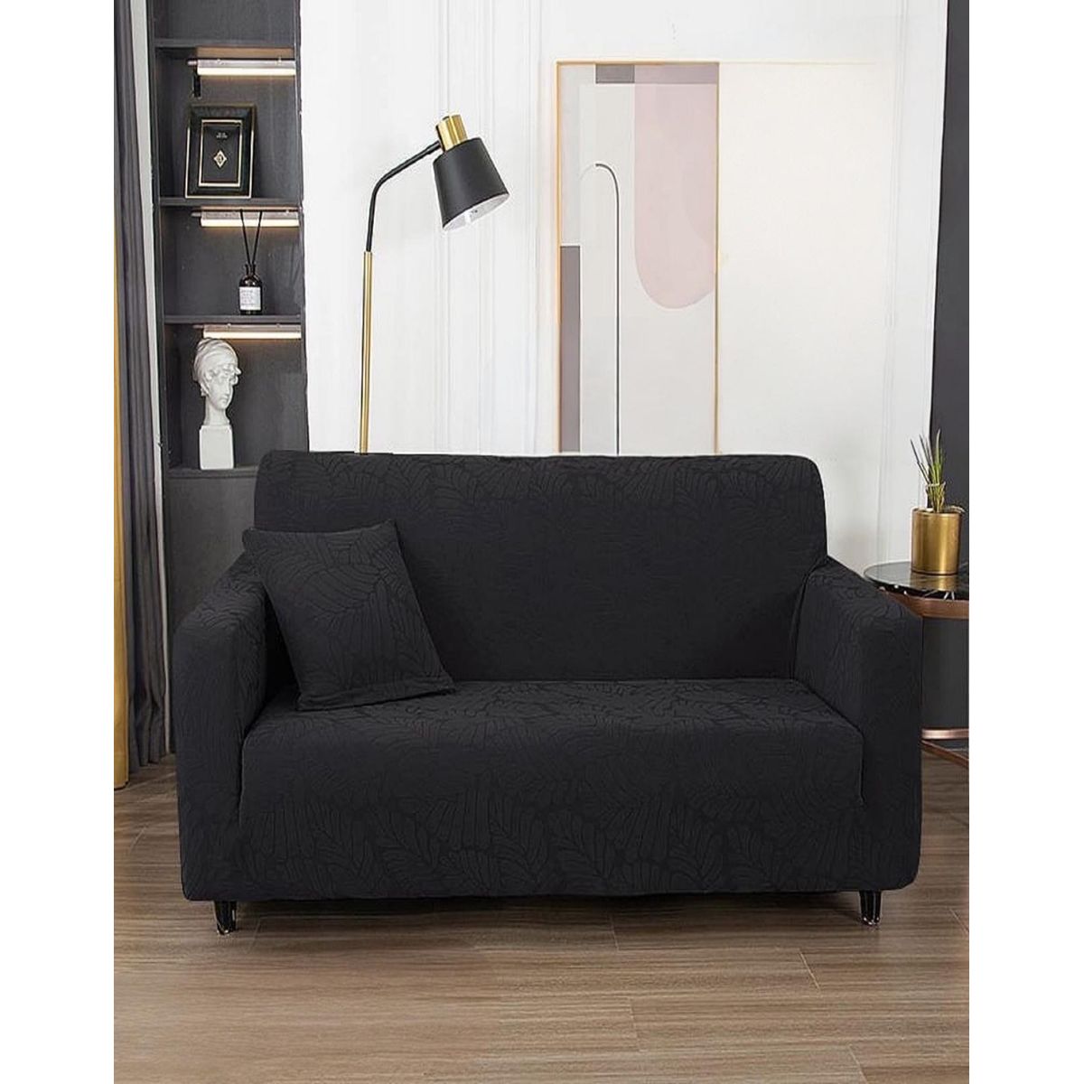 GENERICO - Funda Sofá 3 Cuerpos Texturizada Ajustable negro