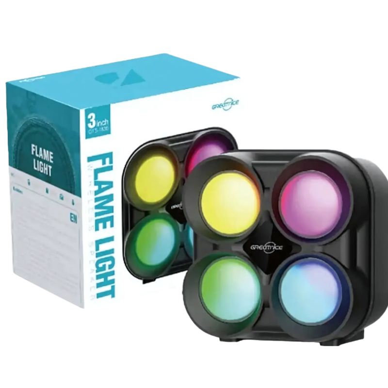 GENERICO - Parlante Bluetooth Portátil Inalámbrico Con Luces Led
