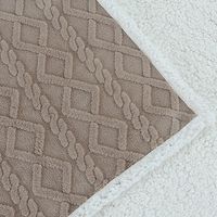 FRAZADA JACQUARD SHERPA BEIGE KING