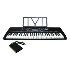 MEISTEHAFT - TECLADO 5 OCTAVAS 61 TECLAS CON PEDAL SUSTAIN