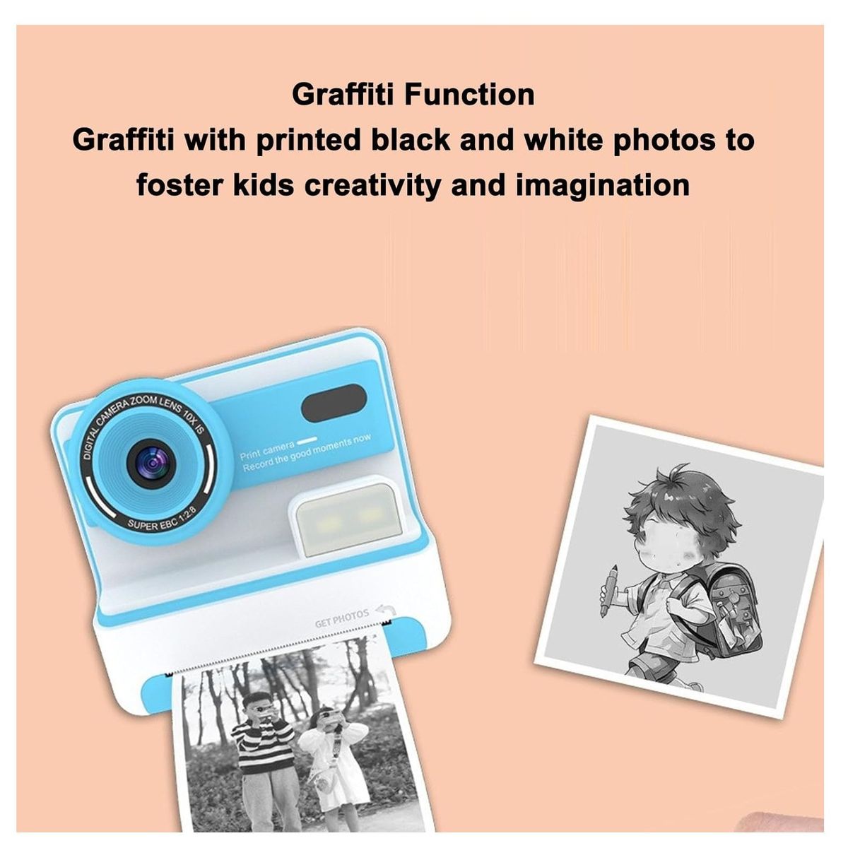 GENERICO - Cámara De Fotos Para Niños con Impresión Instantánea