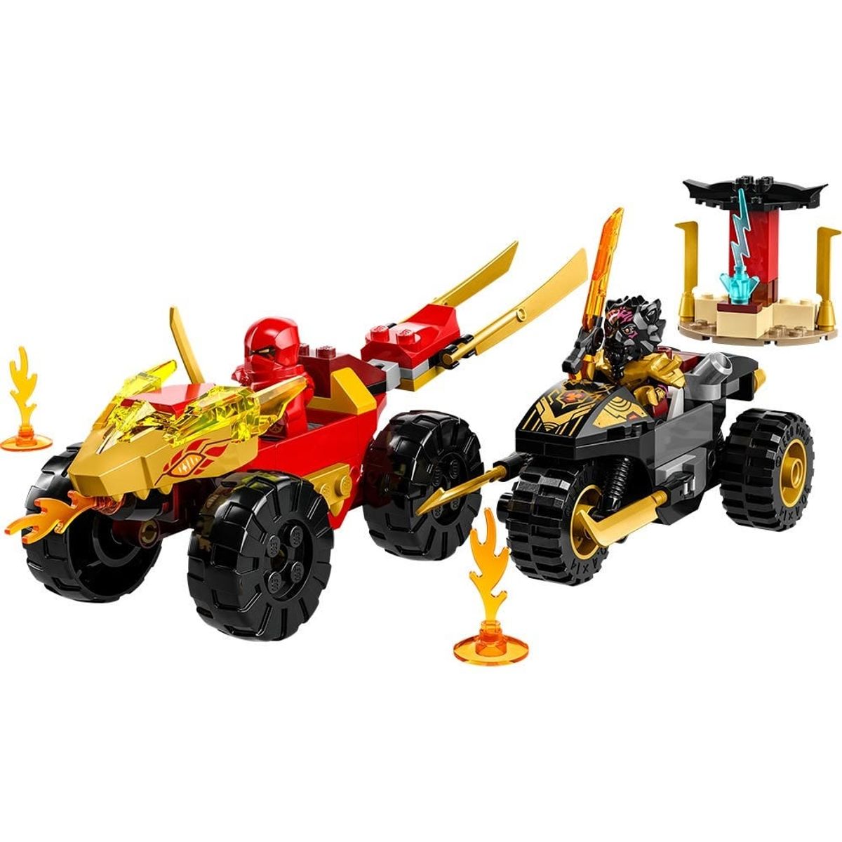 LEGO - Lego Ninjago (71789) Batalla En Coche Y Moto De Kai Y Ras