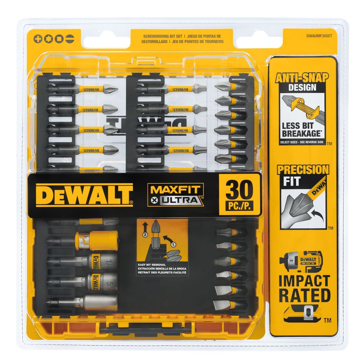 DEWALT - Set 30 puntas llave de impacto MAXFIT DEWALT DWAUMF30SET