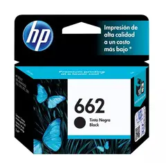 HP - Cartucho Tinta 662 120 páginas Negro Original - Negro