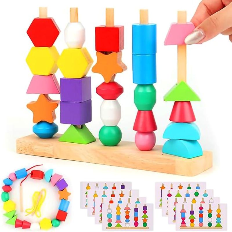 GENERICO - Columnas De Cuentas De Madera Regalos Educativos Para Niños
