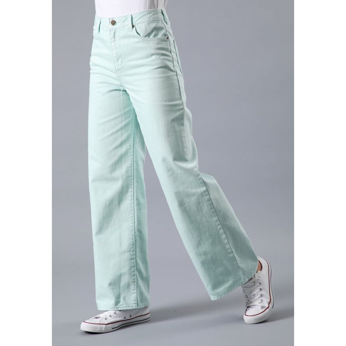 LEE - Jeans Stella A Line Relaxed Fit Tiro Alto Verde