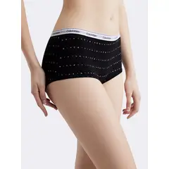 CALVIN KLEIN - Calzón Hipster Modern Logo Negro