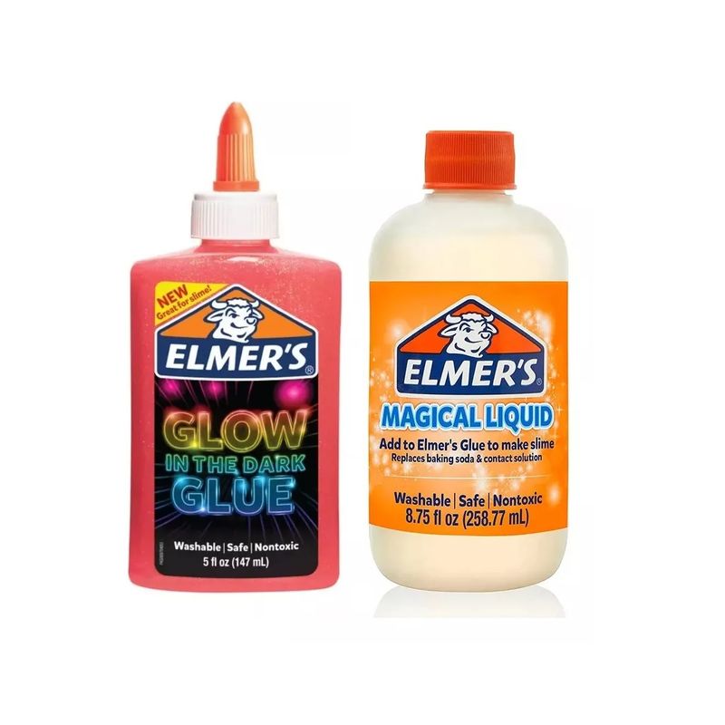ELMERS - Set Pegamento Rosa Neon 177ml + Activador De Slime 258ml
