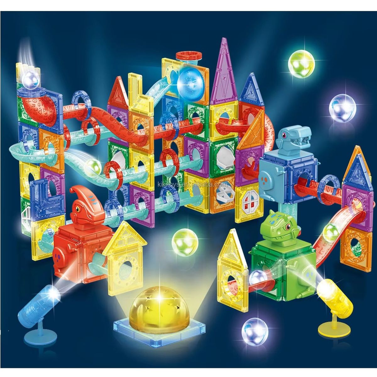 GENERICO - Bloques De Construcción Magnéticos Luminoso 178 Pcs Iman