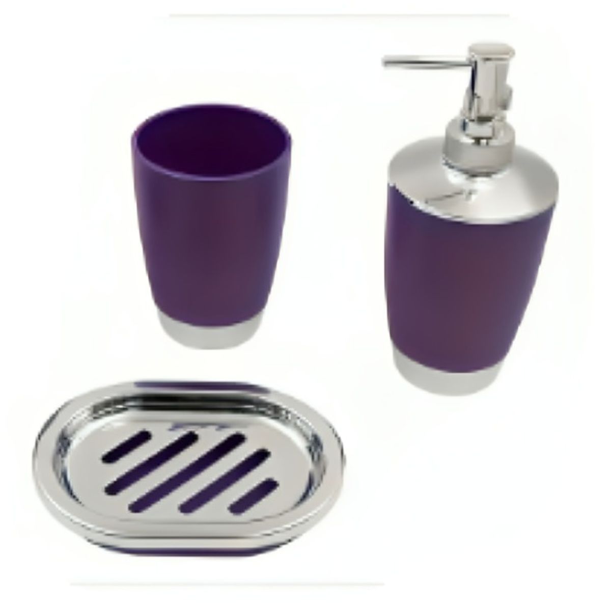 OEM - Set Accesorios De Baño 4pzs Portacepillos Jabonera