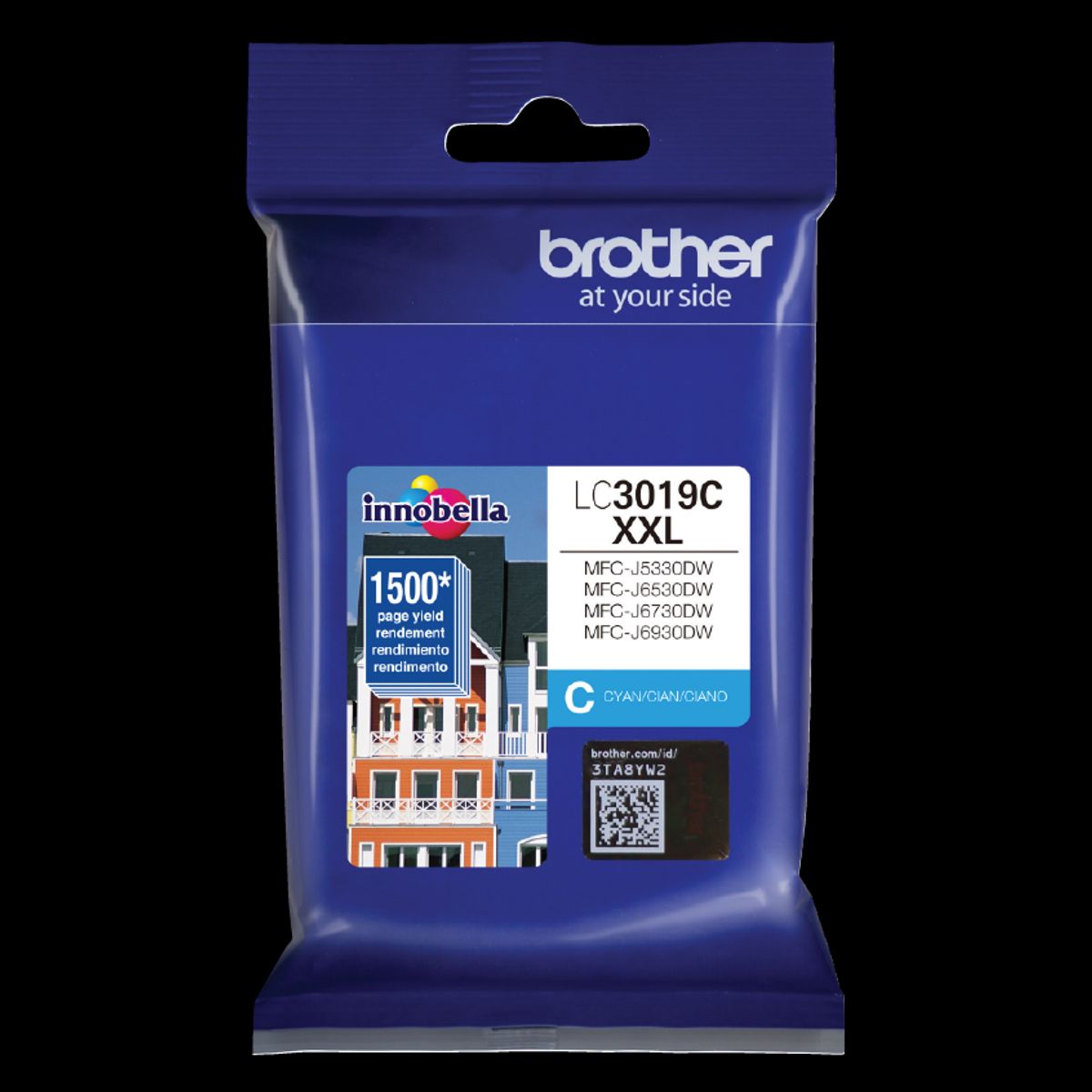 BROTHER - Cartucho de Tinta Brother LC3019C 1500 páginas Cyan - Azul