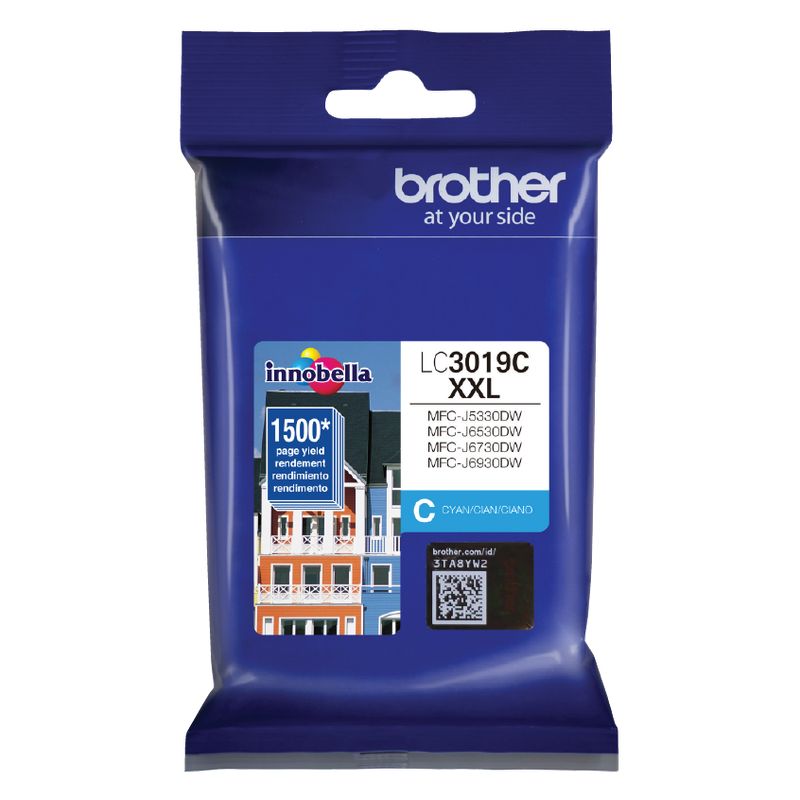BROTHER - Cartucho de Tinta Brother LC3019C 1500 páginas Cyan - Azul
