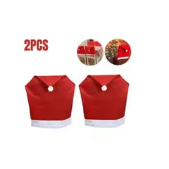 GENERICO - PACK X 2 COBERTOR FUNDA DE SILLAS DE NAVIDAD