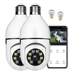 GENERICO - Ampolleta Con Cámara 2 Unidad Seguridad Panorámica Wifi 360