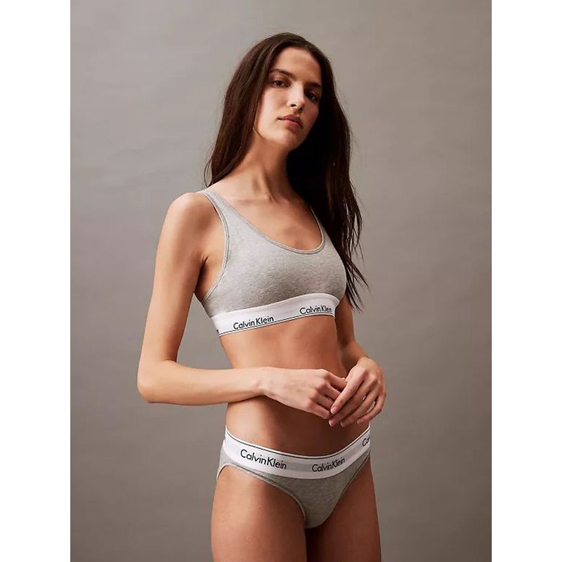 CALVIN KLEIN - Bralette Modern Cotton Lightly Gris Calvin Klein