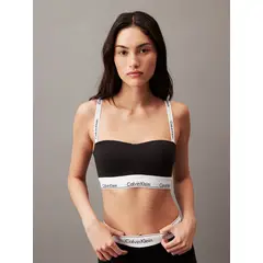 CALVIN KLEIN - Bralette Strapless Modern Cotton Negro