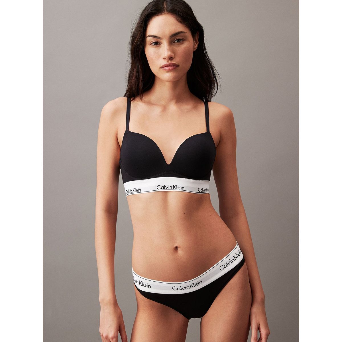 CALVIN KLEIN - Brasier Push Up Modern Cotton Negro Calvin Klein