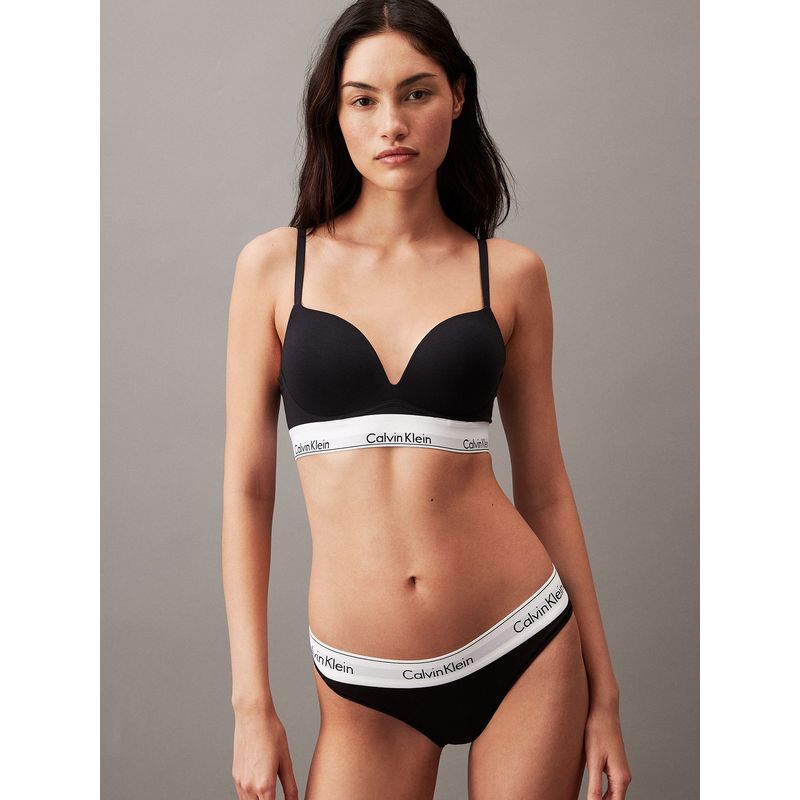 CALVIN KLEIN - Brasier Push Up Modern Cotton Negro Calvin Klein