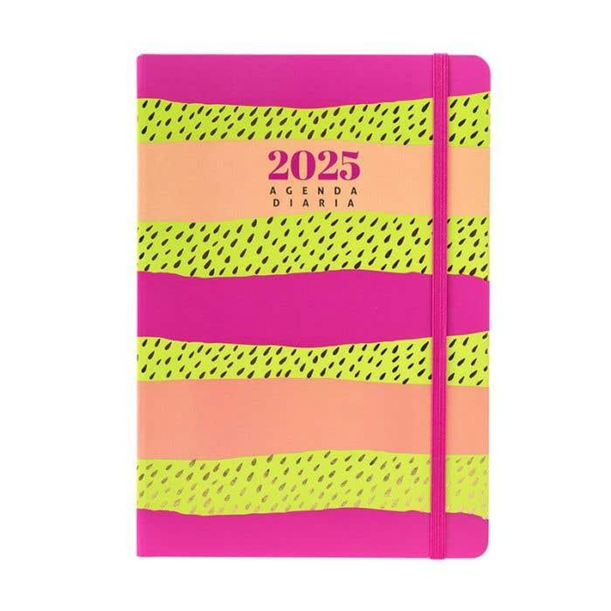 ARTEL - Agenda 2025 Fuccia Print con elástico