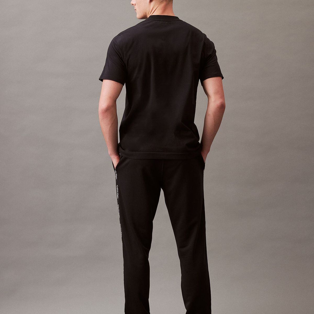 CALVIN KLEIN - Jogger French Terry Negro Calvin Klein