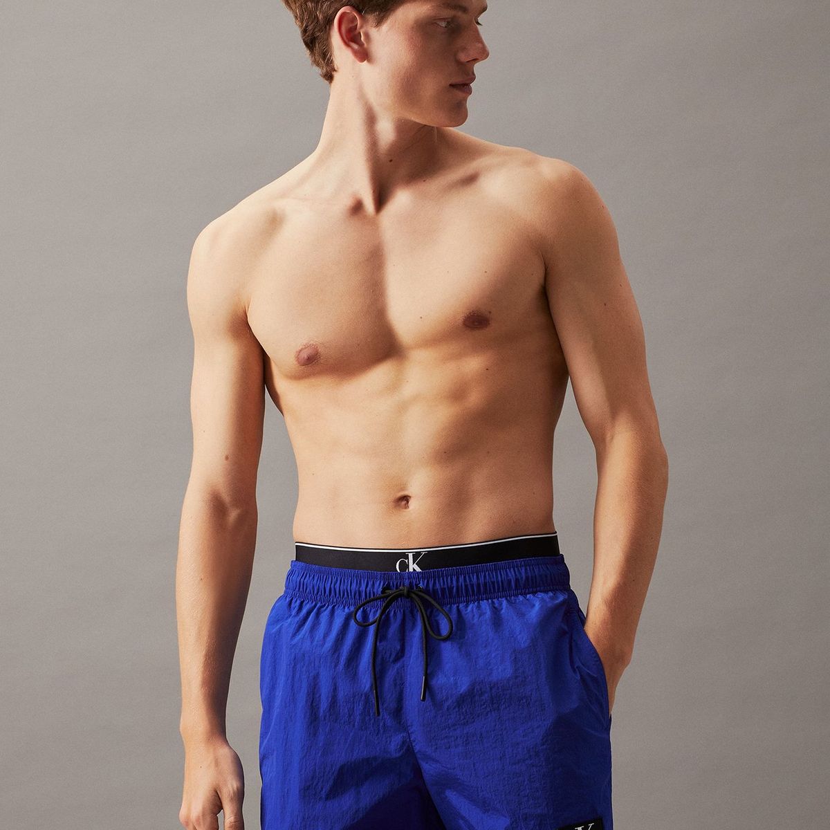 CALVIN KLEIN - Traje de Baño CK Monogram Azul Calvin Klein